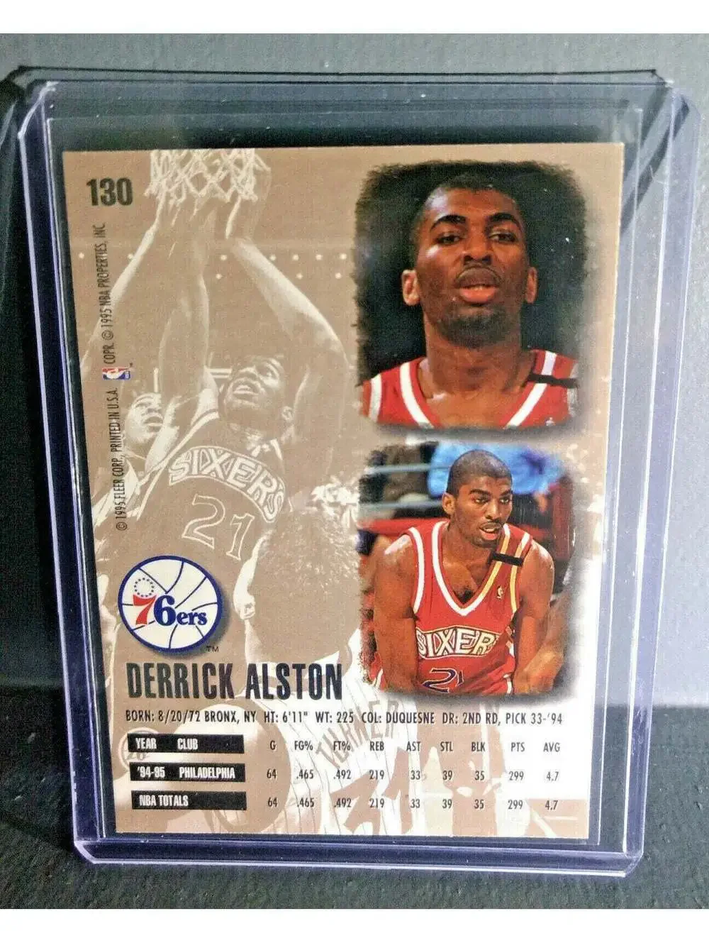 1995-96 Derrick Alston Fleer Ultra #130 Basketball Card